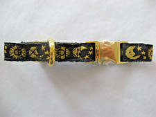 Pet, Moons Stars Suns Dog Collar Size S Multiple Designs Crescent Celestial