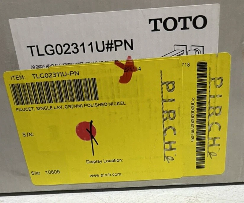 Toto TLG02311U-PN Water Faucet GR Wall-Mount Faucet Bathroom POLISHED NICKEL New - Изображение 4 из 4