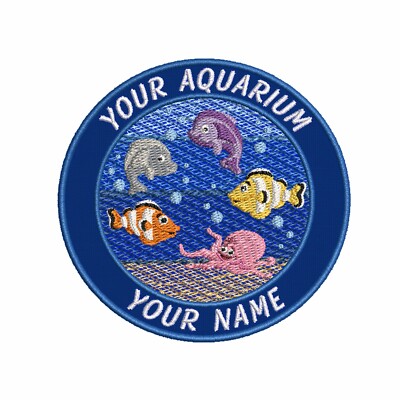 Custom Your Name Embroidered Patch Iron-on / Sew-on Tropical Fish DIY Applique