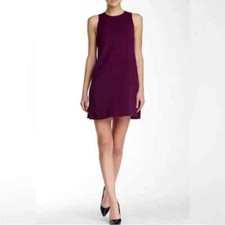 Alice and Olivia Serina Purple A-Line Dress Size Large Sleeveless Diamond Cutout