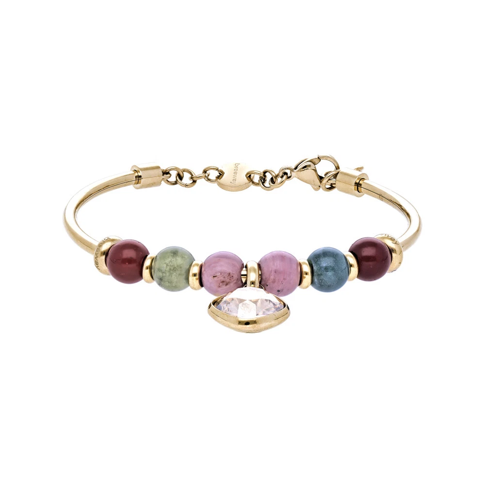 Brosway Bracciale Rigido Donna With You – Acciaio 316L Con Cristalli E Finitura Oro 14K, BWY24