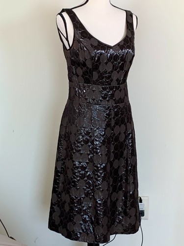 Etcetera Allegro Rhapsody Dress Sleeveless Chocolate Dots Print Lined Size 2 - Picture 10 of 12