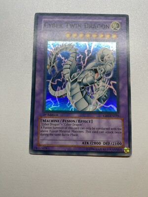 Yugioh Cyber Twin Dragon 1st Edition Super Rare CRV-EN035 HP