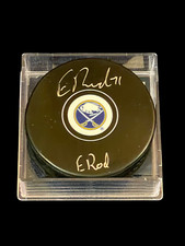 Evan Rodrigues Buffalo Sabres Pittsburgh Penguins Signed Autograph Hockey Puck