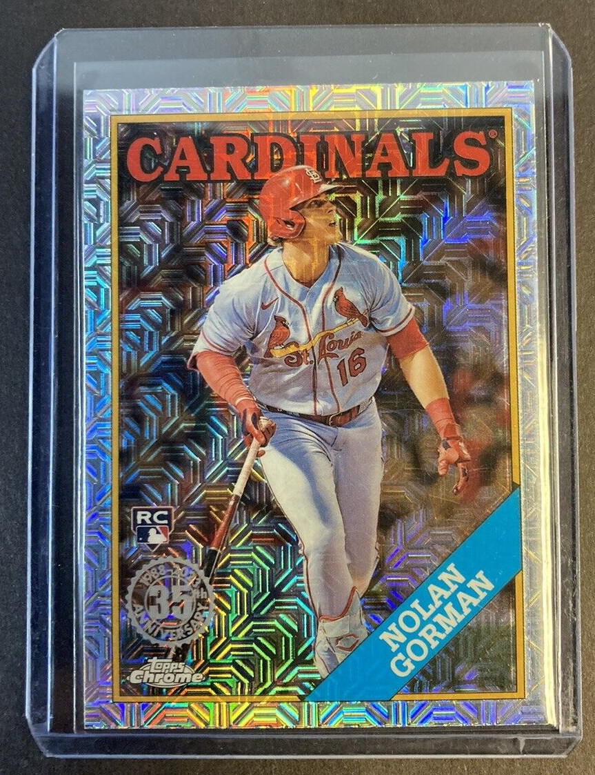 2023 Topps Series 1 Nolan Gorman Rookie Silver Pack Mojo Refractor #T88C-90