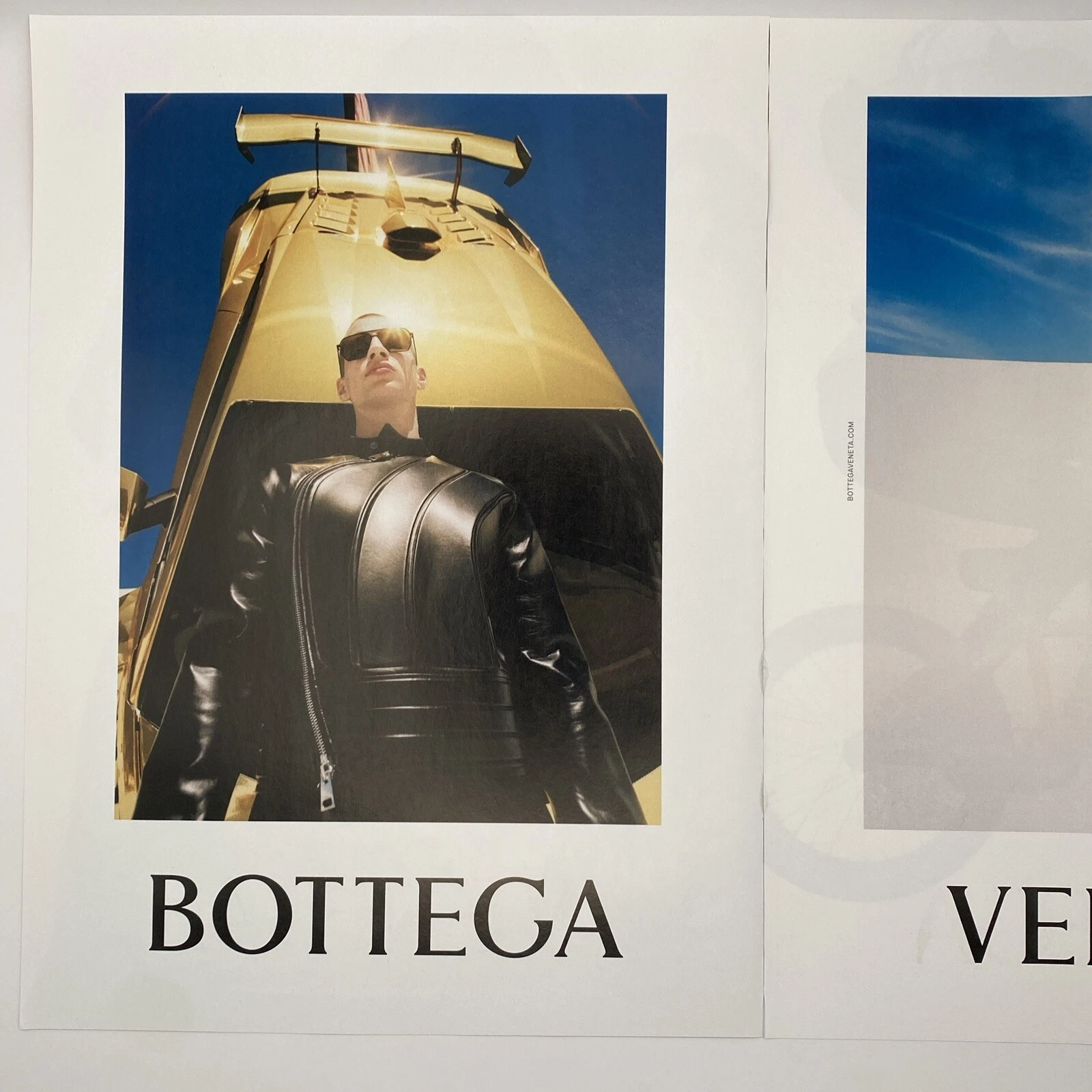 2019 Bottega Veneta 2 pagine STAMPA ANNUNCIO autunno Augusta Alexander oro Lamborghini arte