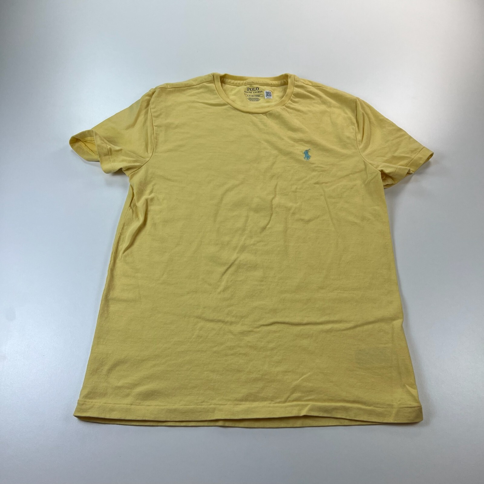 Polo Ralph Lauren camicia uomo piccola gialla girocollo leggera pony preppy