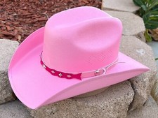 GIRLS PINK WESTERN HAT, COWBOY RODEO KIDS PINK WESTERN HAT