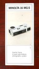 MINOLTA 16 MG-S SALES BROCHURE/169725