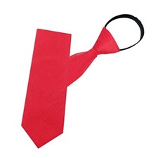 Pre-tied Adjustable Zipper Neck Ties for Men 3.15' 'Mens Red Tie-1 Pack