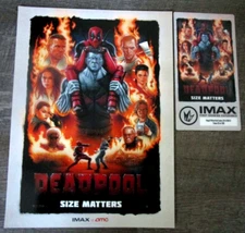 2016 Deadpool Imax Regal First Show Experience Promotional Movie Poster & Ticket