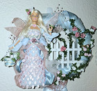 OOAK CUSTOM DESIGNED SPRINGTIME FLORAL THEME BARBIE WREATH - READY TO HANG — photo 4