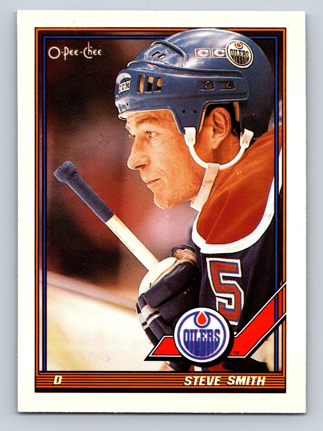 Steve Smith 1991-92 Topps #21 Edmonton Oilers
