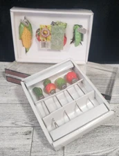 VTG 03' Vegetable shape Table cloth weights & Hors D'oeuvres Picks General Store