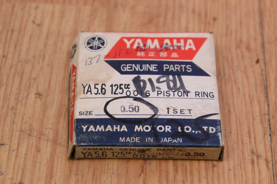 ANILLOS DE PISTÓN NUEVOS YAMAHA YA5 YA6 .50 O/S OEM (150) Foto 2 de 4