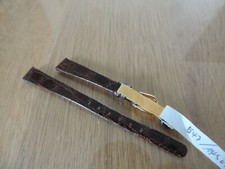 Milus Echt Kroko Neo Vintage Uhrenarmband Leder - braun - 11mm - NEU - NOS -