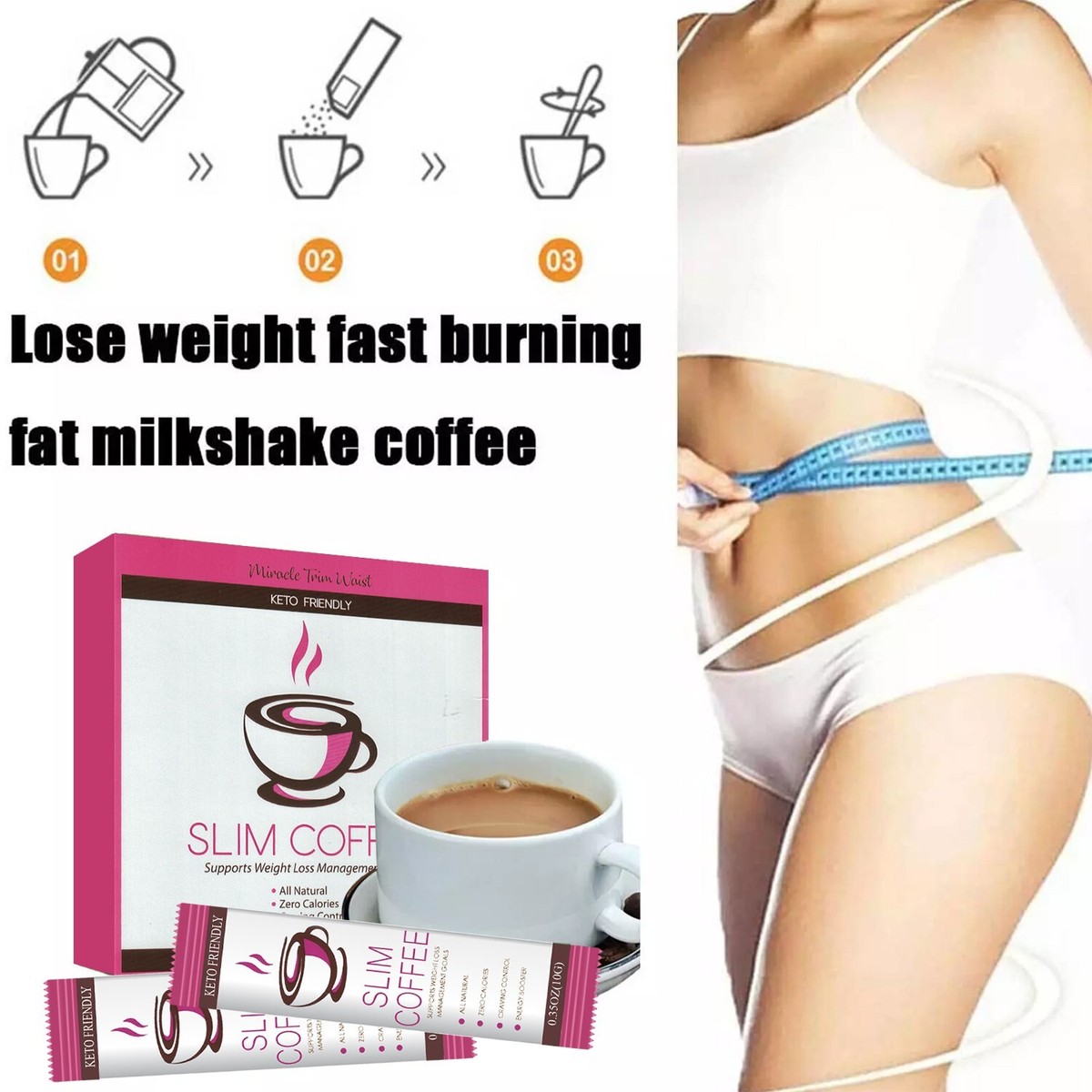 L-Carnitine Instant Coffee For Weight Loss, Slimming Coffee 1 Box
