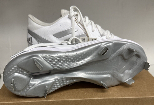 Adidas Pure Hustle 2 Women’s Softball Cleats Size 8.5, White/Silver - Picture 8 of 11