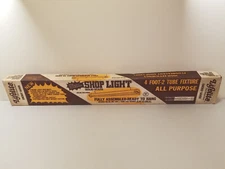 Vtg. Lights of America LIFELITE 4' Shop Light 2 Tube Light Fixture NEW OLD STOCK