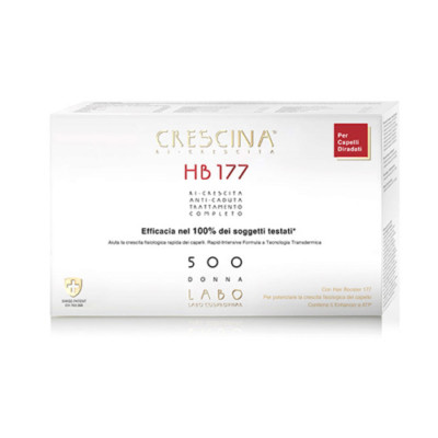 Crescina Transdermic HB 177 Hair Growth Anti-Hair Loss 500 Women 10+10 Ampoules