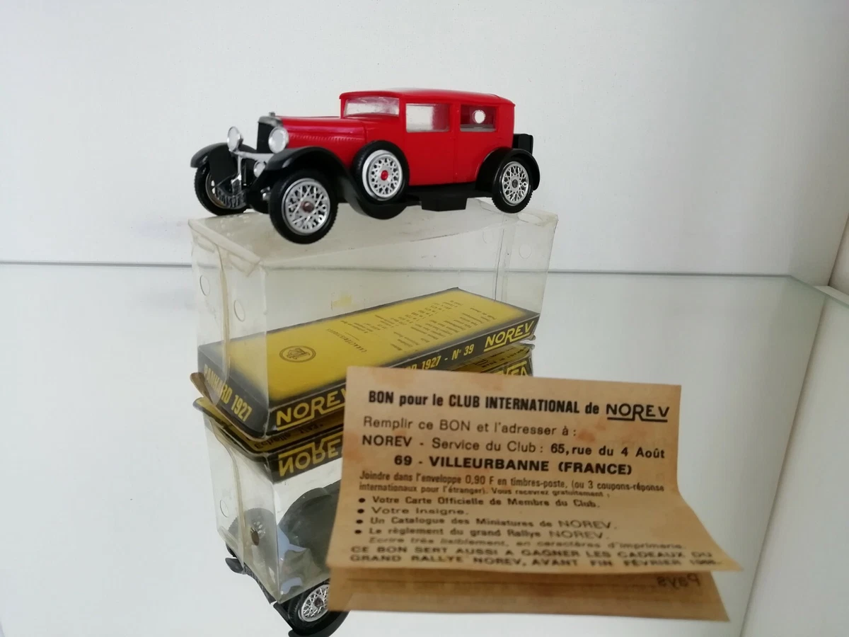 Norev Plastique France Ref 39 Panhard 1927 Rouge Tres Bon