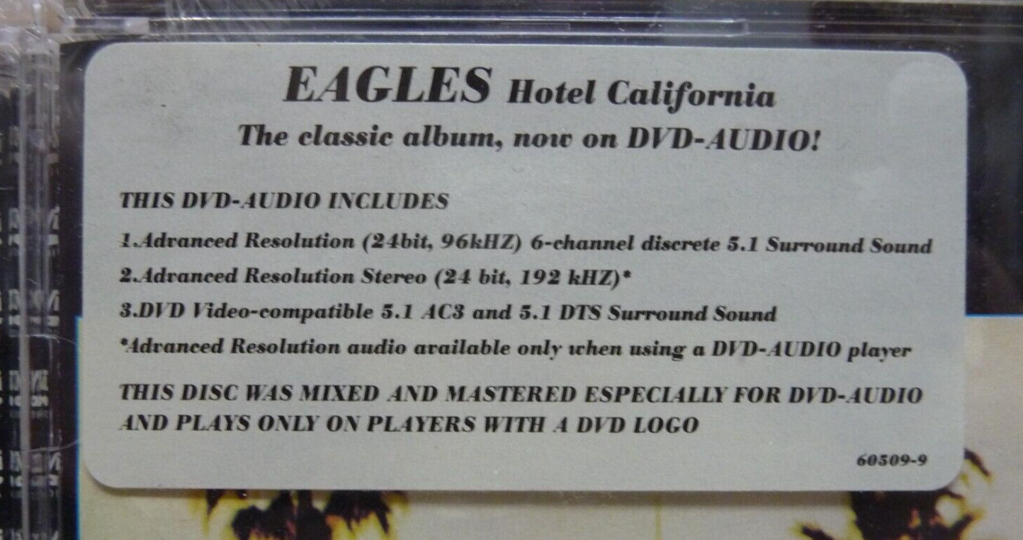 EAGLES Hotel California (DVDAudio, 2001) with Hype Sticker BRAND NEW
