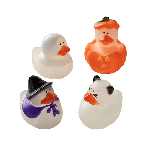 Mini Glow-In-The-Dark Halloween Rubber Duckies, Party Favors, 24 Pieces - 第 2/3 張圖片