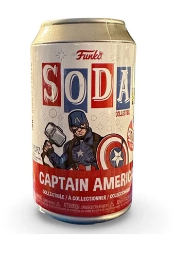 FACTORY SEALED Avengers: Endgame Captain America Funko Vinyl Soda - EE Exclusive