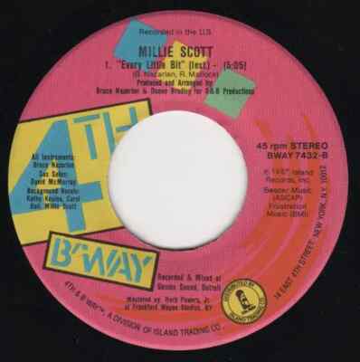 Millie Scott Every Little Bit Vinyl Single 7inch 4th & Broadway