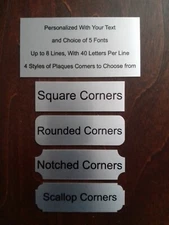 2x4 Custom Engraved Sublimation Silver Color Plate Plaque Name Tag Trophy Flag