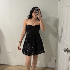 Women’s Windsor Sequenced Black Dress Fit N Flare Size 5/6 