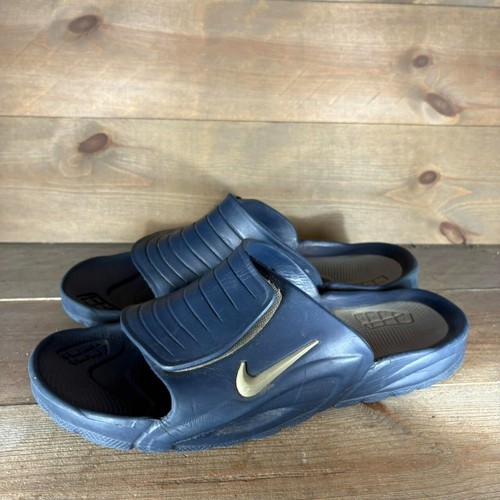vintage nike first string mens size 12 shoes blue slip on slide comfort ...