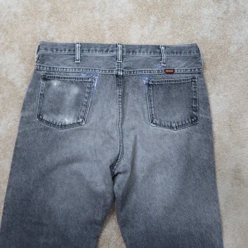 Rustler Regular Fit Straight Leg Jeans Men's 34x32 Black denim Pants distressed - Picture 4 of 11