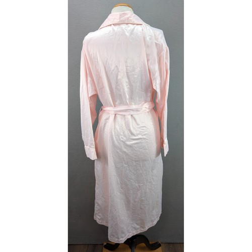 Barbizon Women's Bathrobe Size M Loungewear Belted 100% Cotton Pink Lightweight - Picture 7 of 11