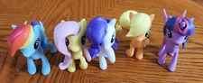 Lot of 5 My Little Pony MLP PVC Action Figures Fluttershy Rainbow Dash Rarity
