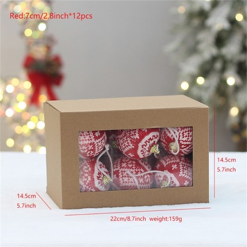 12Pcs Christmas Tree Decor Ball Bauble Christmas Party Hanging Ball Ornament - Picture 7 of 10