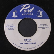 IMPRESSIONS: listen / shorty's got to go PORT 7" Single 45 RPM