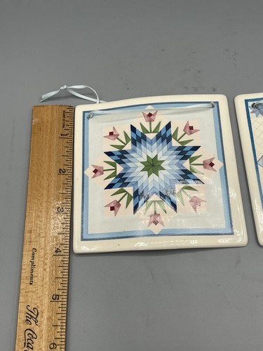 Lot Of 2 Hill Design Celebration of American Quilts 1995 & 1992 Ceramic - Picture 15 of 15