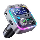 Bluetooth 5.3 FM Transmitter 4 Port USB Car Charger PD Fast Charge Adapter PRO