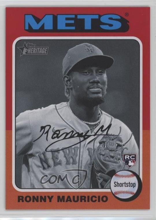 2024 Topps Heritage Rookies Black & White Image Ronny Mauricio #296 0t0b