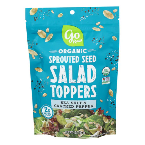 Go Raw Ensalada Topping Pimienta Agrietada Germinada 4 Oz (Caja de 6) Por Go Raw