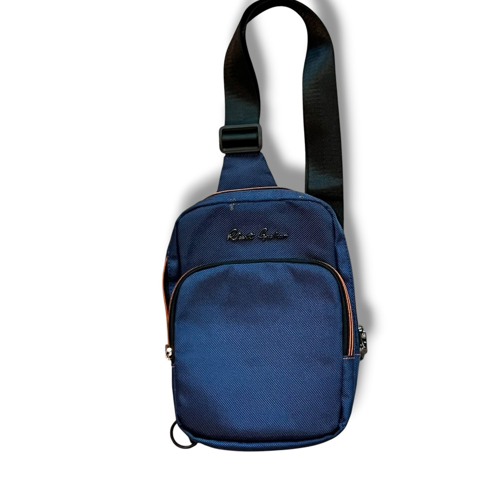 Robert Graham Randal Sling Bag Crossbody Messenger – Navy Blue Designer