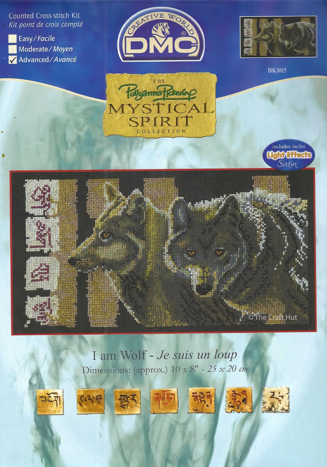 DMC Counted Cross Stitch Kit I Am Wolf Wildlife 10"" x 8"" BK805 New