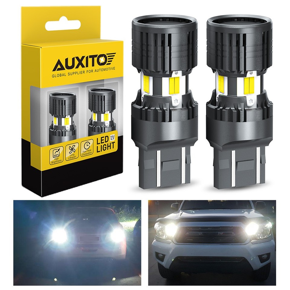 2x AUXITO 7443 7440 LED White Reverse Stop Break Turn Signal Parking Light Bulbs
