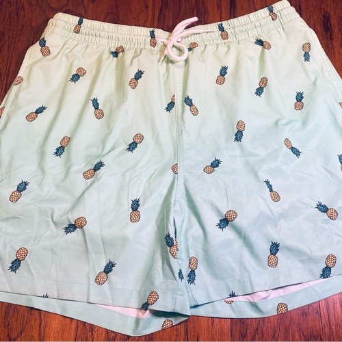 Men's Wave Zone Pineapple Print Swim Trunks - Green