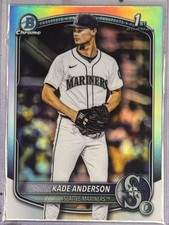 Kade Anderson 2025 Bowman - First Bowman Silver Refractor Seattle Mariners
