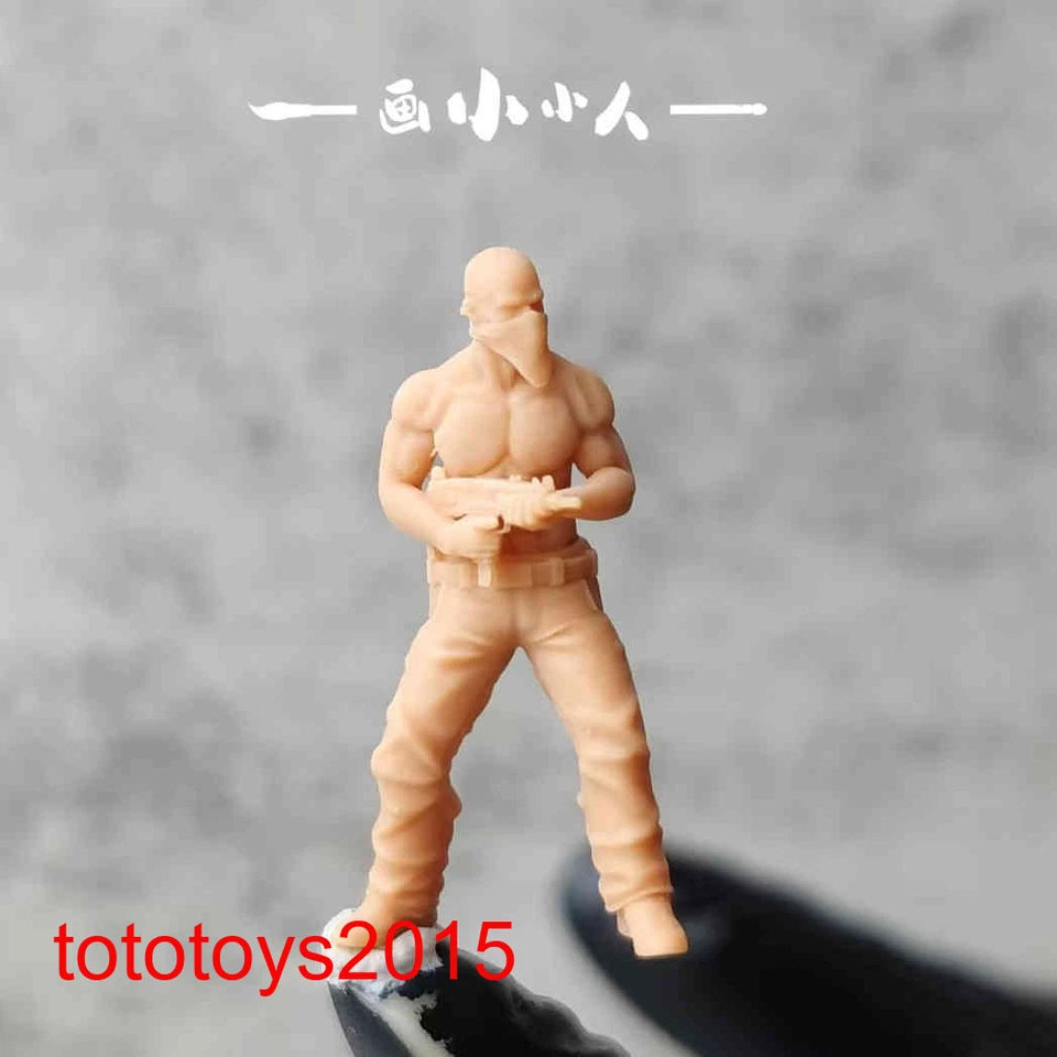 1/64 1/87 1/43 Gun gangsters Men Scene Minatures Figures Doll For Cars Model Toy - Image 3 of 4
