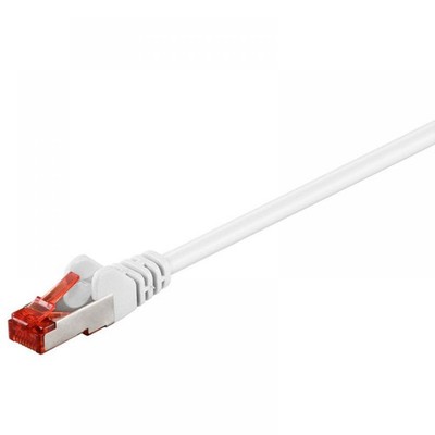 CAT 6 Netzwerkkabel, S/FTP, LS0H, weiß - Länge: 0,50 m