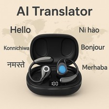 AI Language Translator Earbuds Device Real-time Smart Instant 144 Languages
