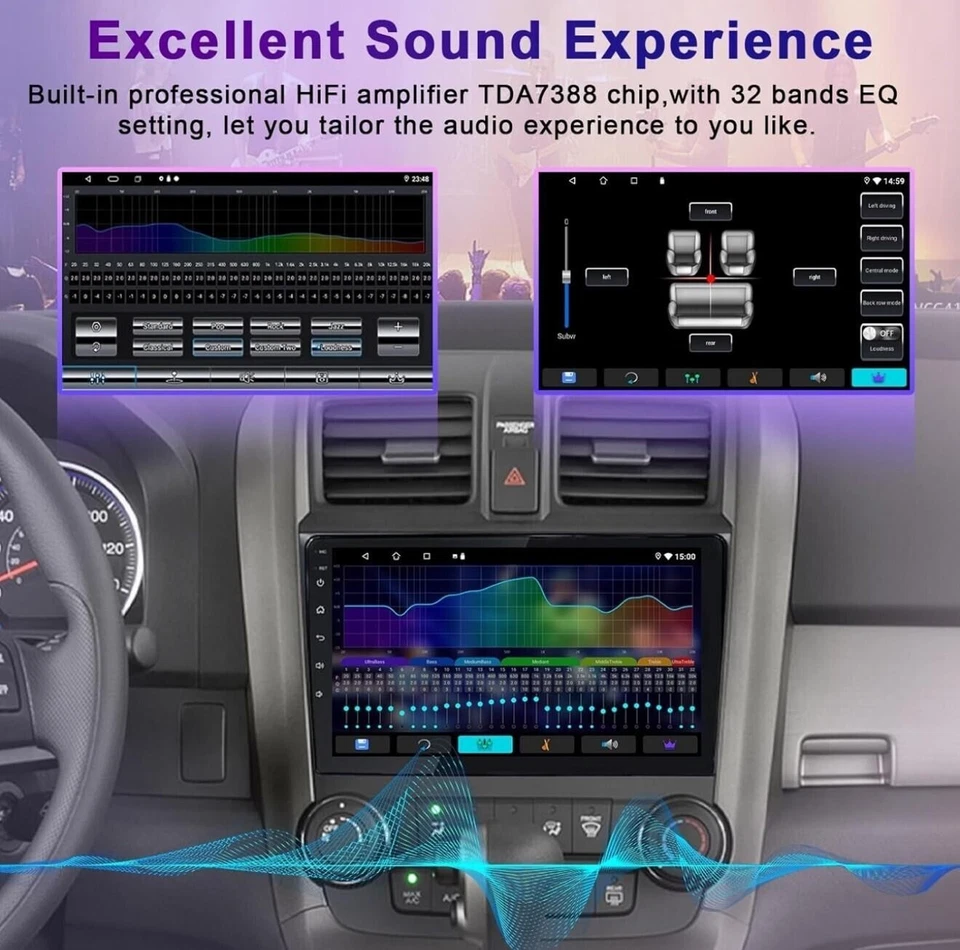 4+128G Car Stereo for Honda CRV 2007-2011 9” Touch Screen, Carplay, Android Auto - Image 4 of 4